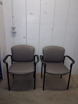 Upholstered Office Guest Chairs – $90 for Set of 2