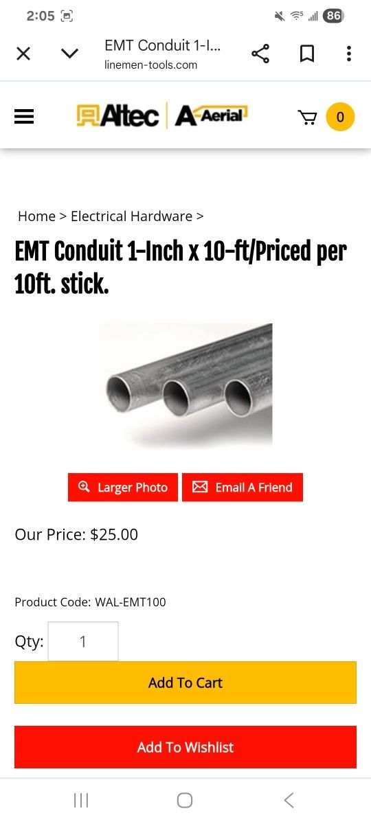 1 Inch EMT