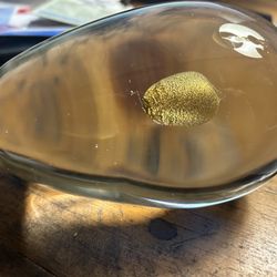 Murano Glass Egg With 24 Karat Gold 