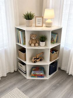White Corner Storage Shelf