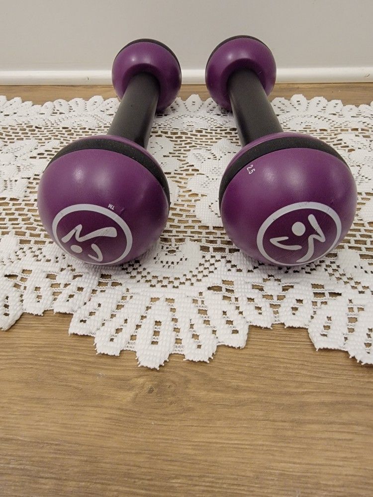 Zumba Fitness Toning Sticks Shaker Workout Weights 2.5lbs Each Set