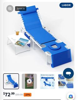 Garvee 3-in-1 Tanning Chair with Face Hole