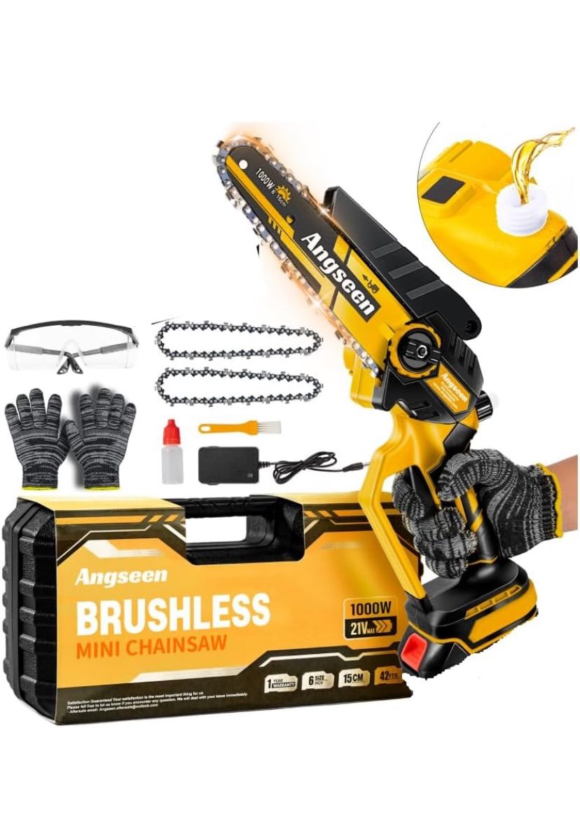 Mini Chainsaw Cordless 6 Inch Brushless