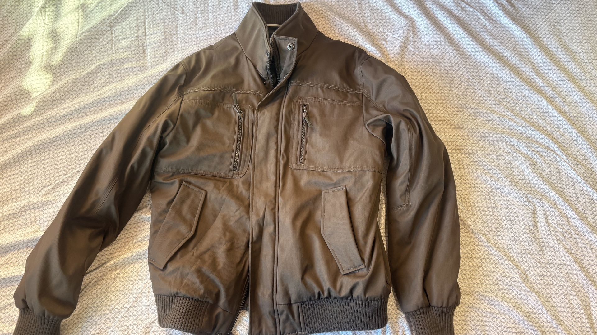 CALVIN KLIEN BROWN BOMBER JACKET 