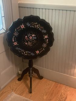 Vintage, Hand Painted Side Table