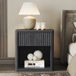 Set Of 2 Dark Grey Nightstands