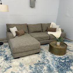 Gray 2-Piece Sectional Couch