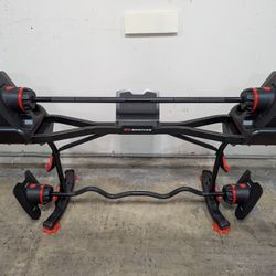 BowFlex SelectTech 2080 Adjustable Barbell with Curl Bar And Stand