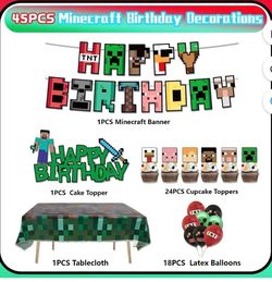 Minecraft Birthday decoration