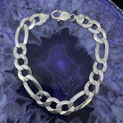 $400 Silver Figaro Bracelet