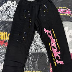 Sp5der Pants Black And Pick Size m