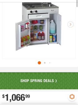 3 in 1 combo, electric stove top cooker, water faucet and mini fridge all in one.