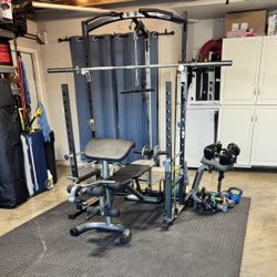 Home Gym - Squat Rack, Bench & Gym Mat