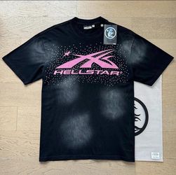 Black and pink hellstar shirt
