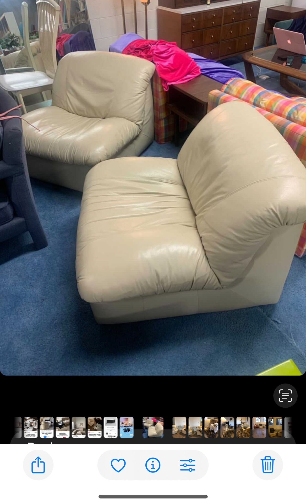 Two Vintage Leather Chairs