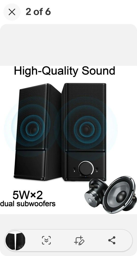 Votntut EL012 Computer Speakers Microphone Subwoofer for Sale in