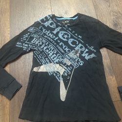 Boys Black rock n roll Shirt Size 6/7 epic threads #7