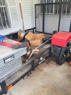 Trailer with tool box included