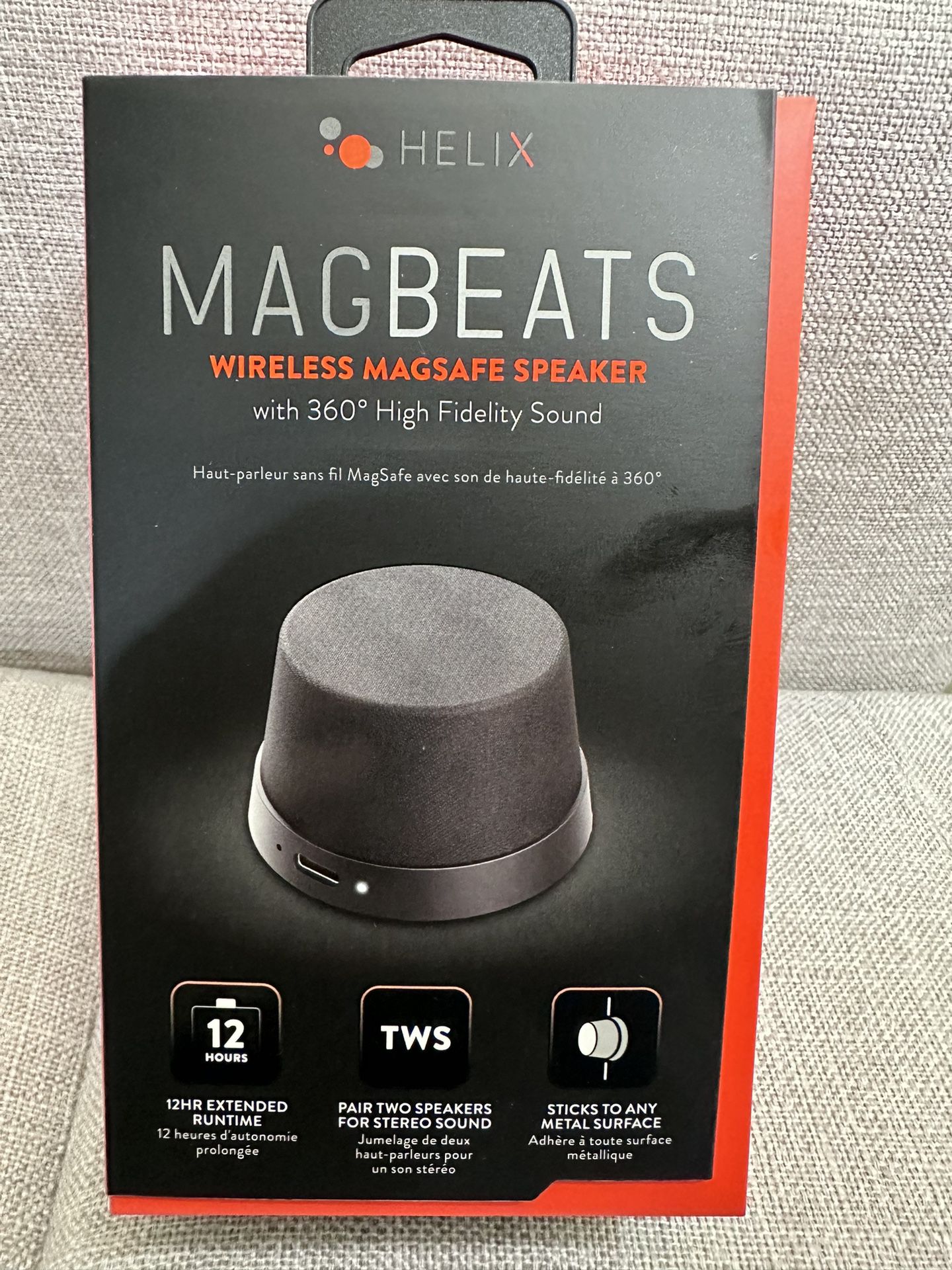 Mag Beat Speaker, Portable Bluetooth Speaker, MagSafe for iPhone 12/13/14/15. True Wireless Speaker, Outdoor Speaker, Long Battery Lasting Speaker 