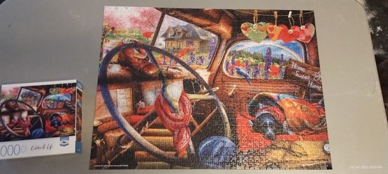 Quality Blue Board 1000 Pc Celebrate Life Puzzle (all Pieces Accounted For)