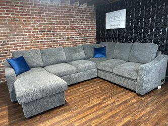 Delivery Available Costco U shape sectional gray blue retails 1500