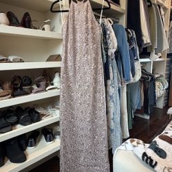 Halston Rose Gold Sequin Gown