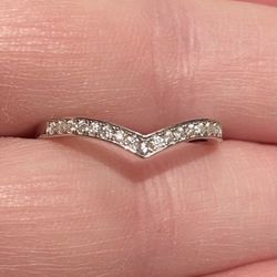 Diamond Moissanite Band S925 Sz 7