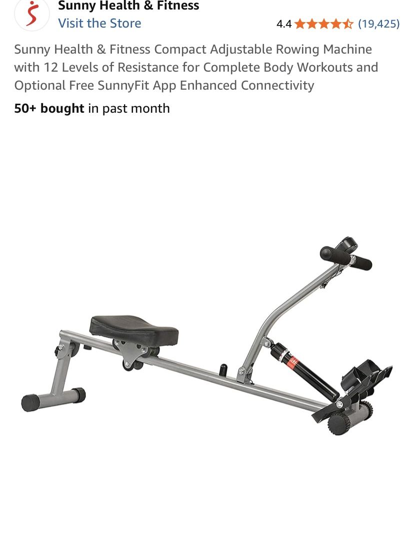 NEW Exercise Machine & Fitness Machine Rowing Machine with 12 Levels of Resistance for Complete Body Workout Machine Exercise Machine Stepper