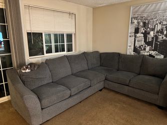Grey sectional couch