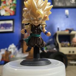 Gotenks in his Super Saiyan 3 form from the Dragon Ball franchise. 