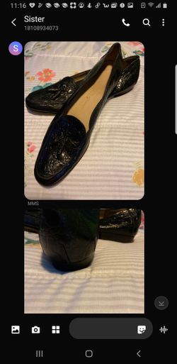 Black leather Ferragamo