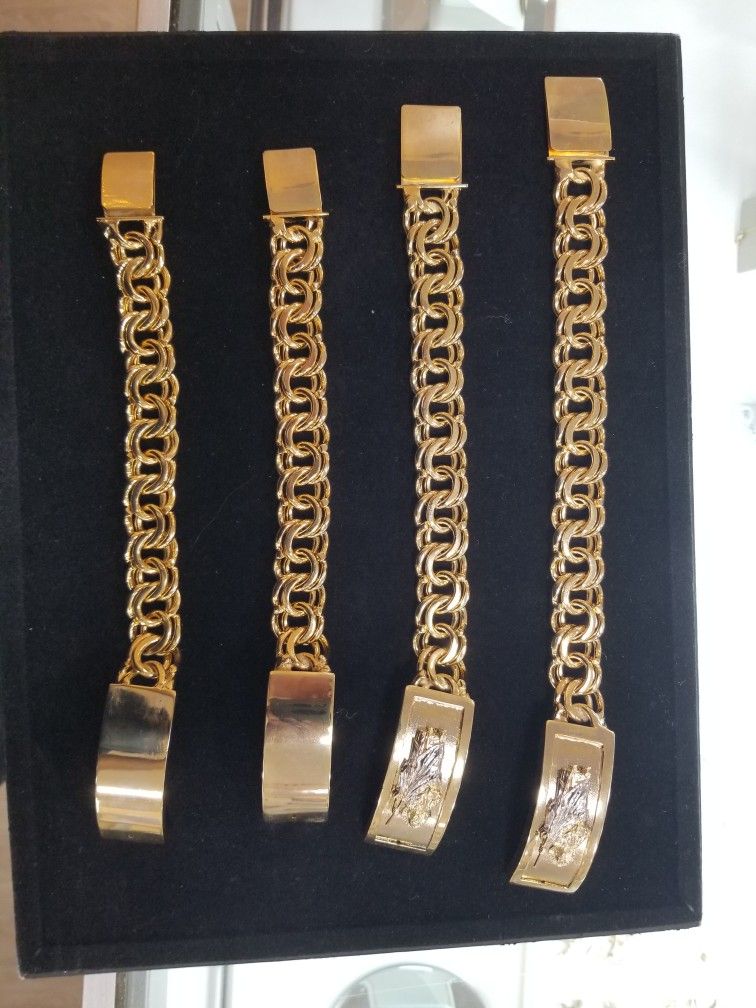 18K Gold Filled Chino Link Bracelets