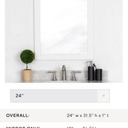 New Pottery Barn Vanity Mirror In White 