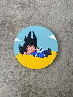 Dragon Ball Kid Goku Nimbus Cloud Canvas Hand  Painting 