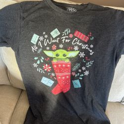 Star Wars Baby Yoda Christmas Stocking Shirt Size S