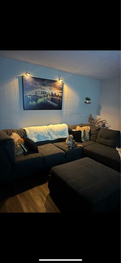 Couch with ottoman