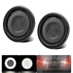 WahMOTOTin 2pcs WTLU0037 Smoked Lens 4 Inch Round White 64 LEDs