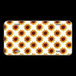 License Plate Novelty Car Front Sunflower Digital Paper