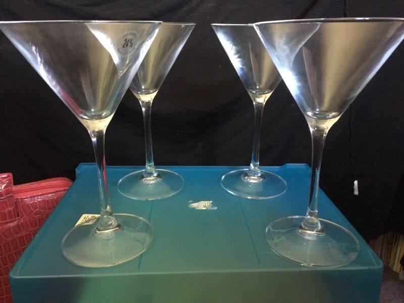 Cristal d'Arques France Martini glasses. What's your favorite Martini?