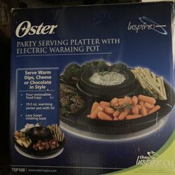 Party Serving Tray With Warming Center