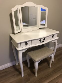 White vanity