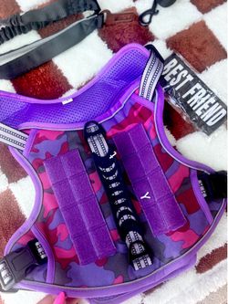 PURPLE CAMO LARGE SIZE DOG HARNESS
