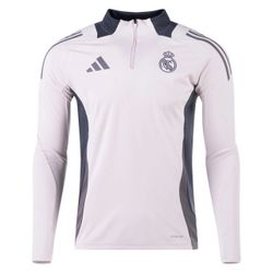 Adidas Adult Real Madrid 2024 Grey Quarter-Zip Training Pullover (XL)