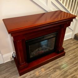 TV Stand with Electric Fireplace Heater