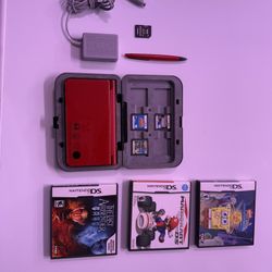 Nitendo Dsi Xl Limited Super Mario Bros Red Edition 25th Anniversary W/ 6 Games