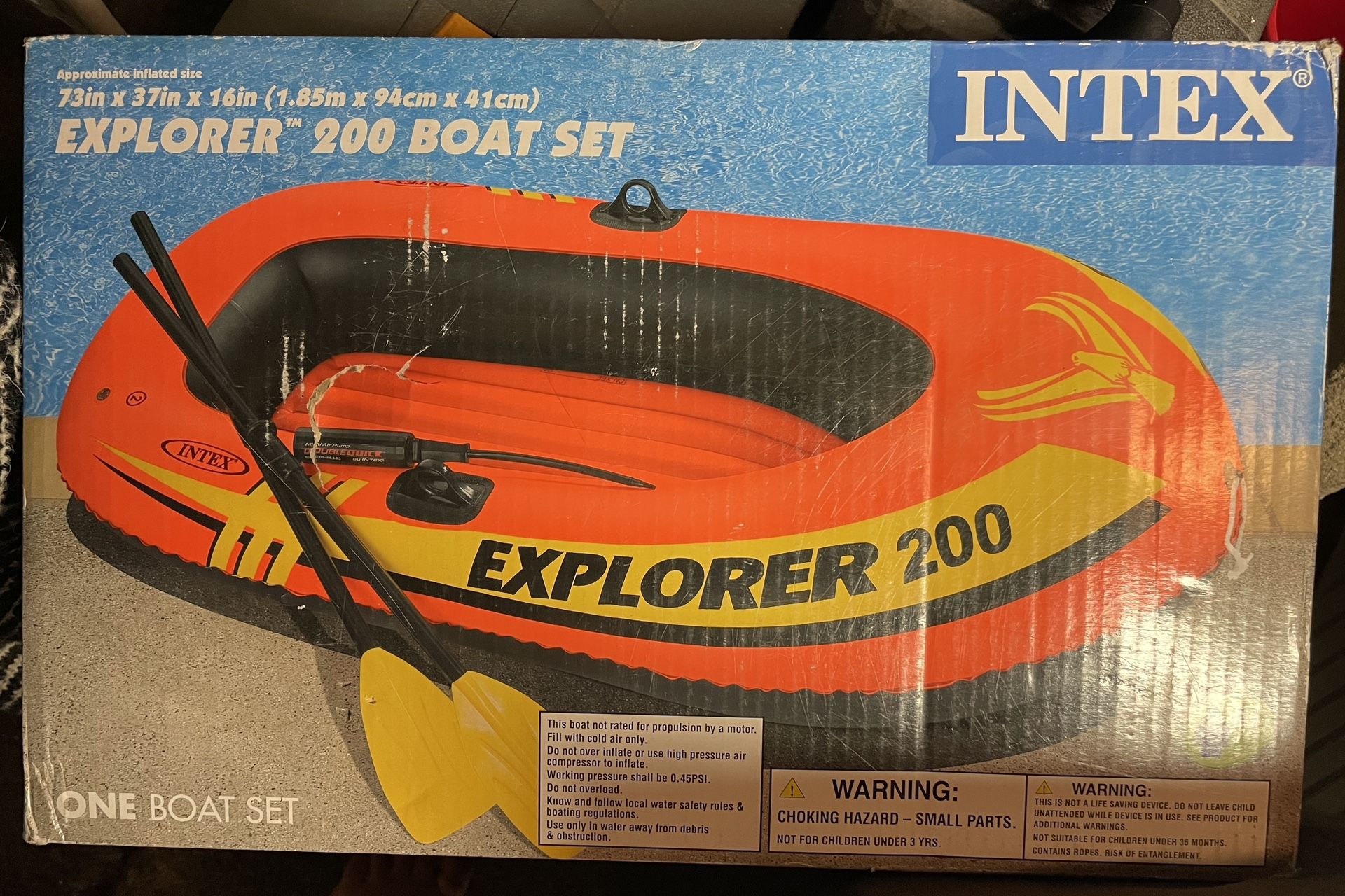INTEX Explorer Inflatable Boat - New In Box!