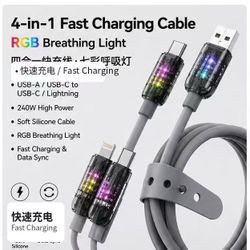 NEW MAGIC JOHN 240W 4-in-1 Fast Charging Cable