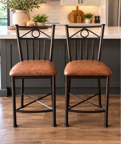 Two counter bar stools