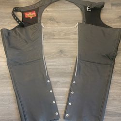 Men's Leather Motorcycle Chaps 