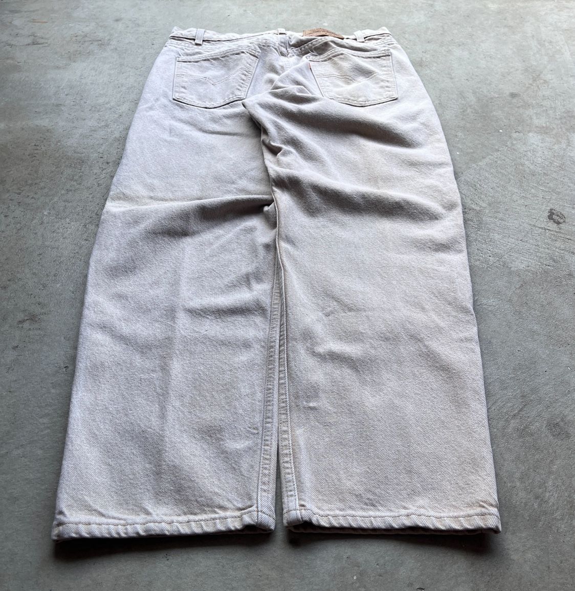 Vintage 90’s Levi’s 550 Made in USA Orange Tab Relaxed Fit Beige Pants